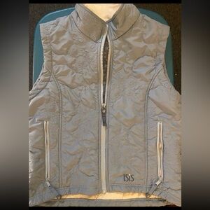 ISIS Blue Quilted Vest Insulated for Warmth Gently Used